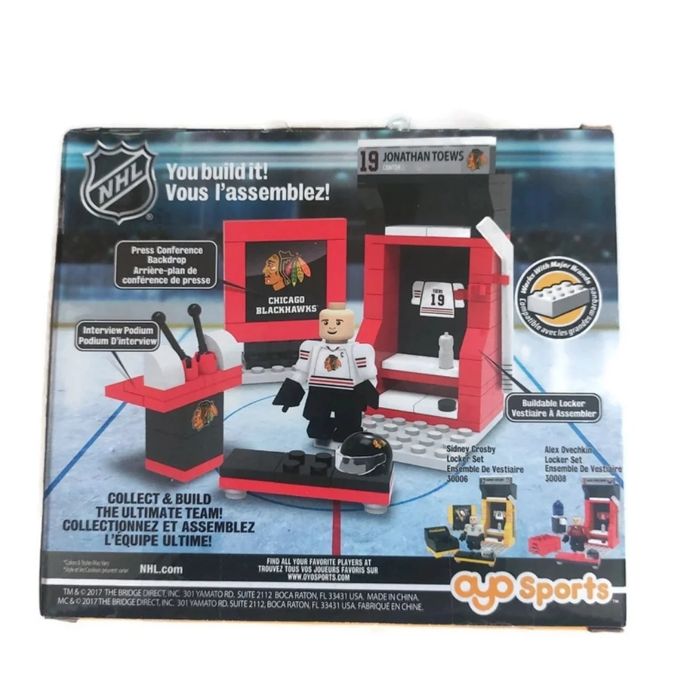 Chicago Blackhawks Buildable Locker Set Jonathan Toews Oyo Sports 102 pcs